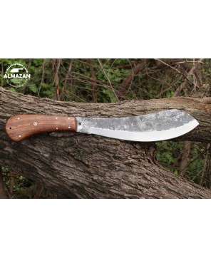 Almazan® Custom Handmade Hunting Knife with Wood Handle