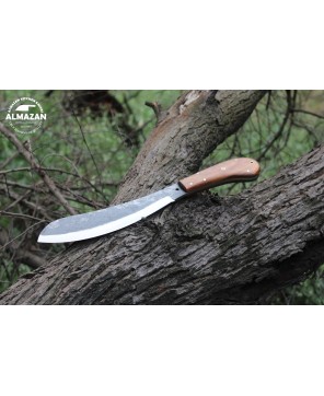 Almazan® Custom Handmade Hunting Knife with Wood Handle