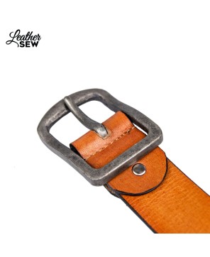 Classic Tan Leather Belt for Men