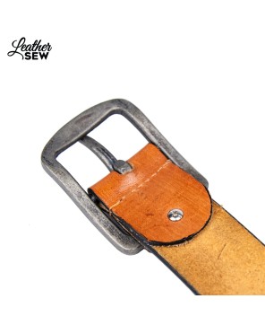 Classic Tan Leather Belt for Men