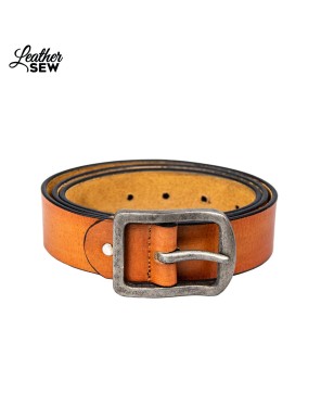 Classic Tan Leather Belt for Men