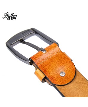 Classic Light Tan Leather Belt