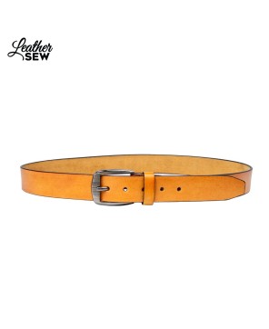 Classic Light Tan Leather Belt