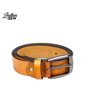 Classic Light Tan Leather Belt