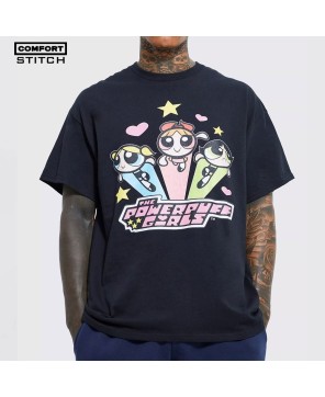 Oversized Powerpuff Tee: Comfort & Style