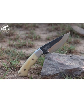 Almazan® Custom Hand Forged Hunting Knife with Bone Handle