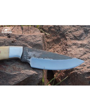 Almazan® Custom Hand Forged Hunting Knife with Bone Handle