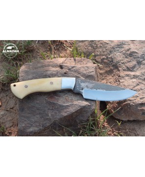 Almazan® Custom Hand Forged Hunting Knife with Bone Handle