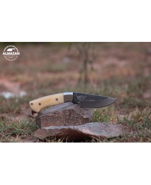 Almazan® Custom Hand Forged Hunting Knife with Bone Handle