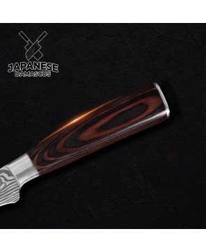 Fish Knife Flexible Blade Color Wood Handle With Sheath