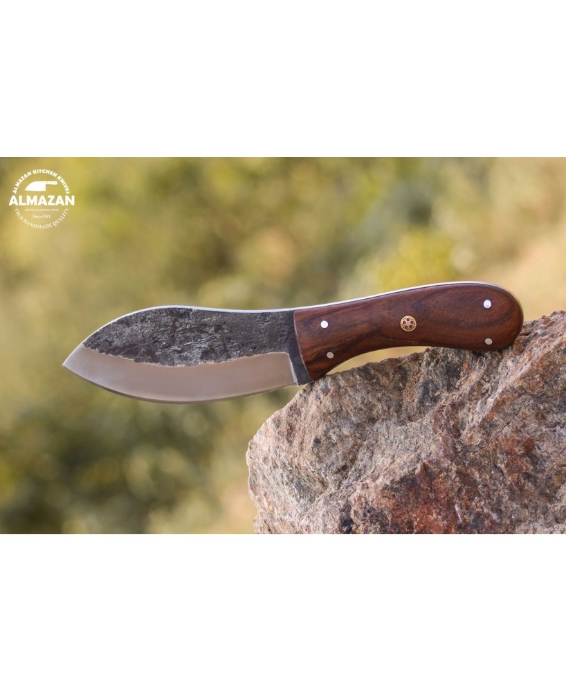 Almazan® Custom Handmade Skinning Knife with Wood Handle