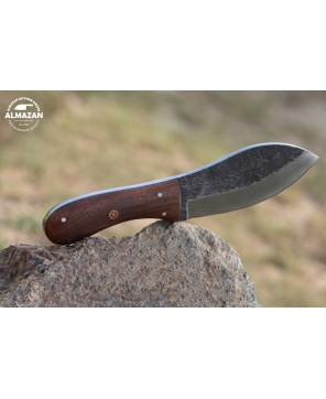 Almazan® Custom Handmade Skinning Knife with Wood Handle