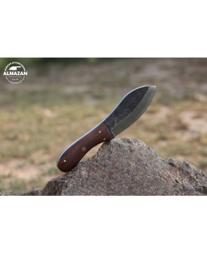 Almazan® Custom Handmade Skinning Knife with Wood Handle