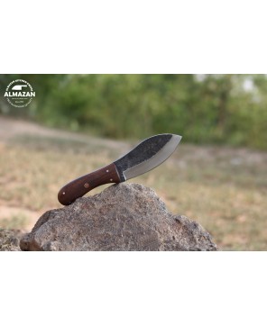 Almazan® Custom Handmade Skinning Knife with Wood Handle