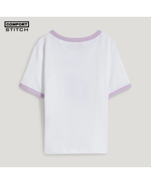 Little Miss White Comfort Stitch T-Shirt