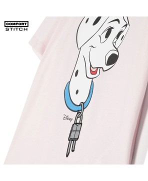 Cartoon Print Light Pink Tee