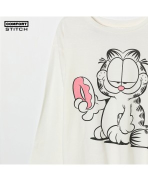 Garfield Nickelodeon Print Tee - 100% Cotton Comfort