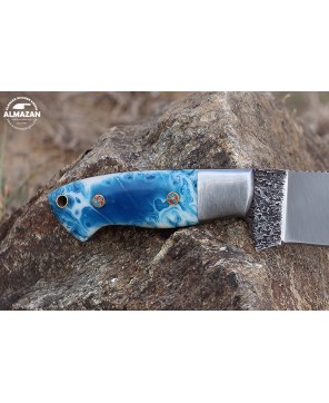 Almazan® Custom Handmade Hunting Knife with Resin Sheet Handle