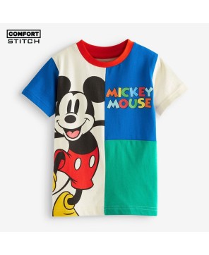 Mickey Mouse Rainbow Colourblock Short Sleeve T-Shirt (3yrs-8yrs)