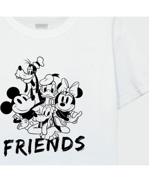 Disney Mickey Mouse Friends Boys White T-Shirt (3-16yrs)