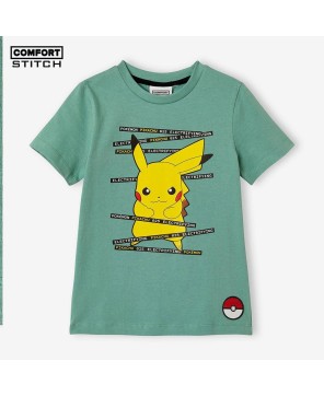 Pokémon® T-Shirt for Boys - green medium solid with desig (3yrs to 12yrs)