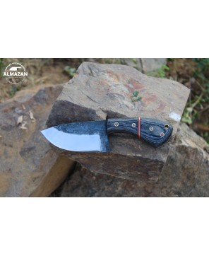 Almazan® Custom Handmade Skinning Knife with Wood Handle