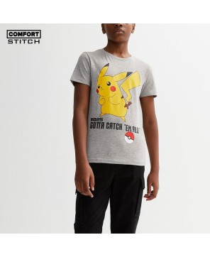 It Grey Pokémon Pikachu Logo T-Shirt