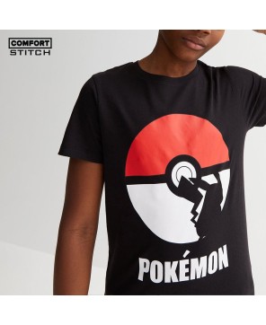 Black Pokémon Ball Logo T-Shirt