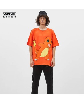 Orange/Pokémon Oversize Tee