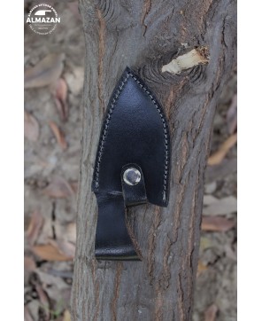 Almazan® Custom Handmade Skinning Knife with Wood Handle