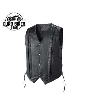 Euro Biker Gear Leather Vest