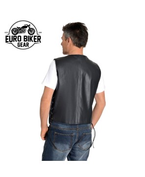 Euro Biker Gear Leather Vest