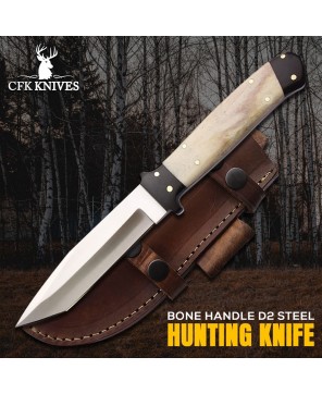 Bone Handle D2 Steel Hunting Knife: Premium Craftsmanship