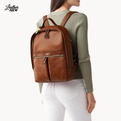 Premium Leather Laptop Backpack