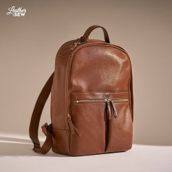 Premium Leather Laptop Backpack