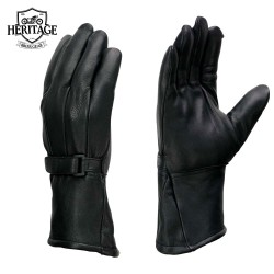 Premium Deerskin Motorcycle Gloves - Adjustable Wrist Strap