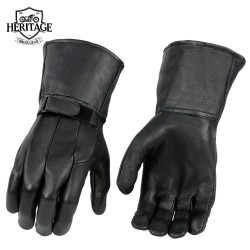 Premium Deerskin Motorcycle Gloves - Adjustable Wrist Strap