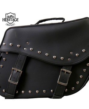 Studded Saddle Bags - Hot Leather