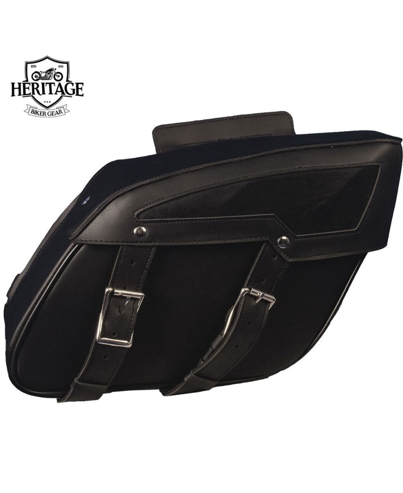 Medium PVC Motorcycle Saddle Bags - Hot Leather