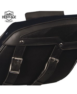 Medium PVC Motorcycle Saddle Bags - Hot Leather