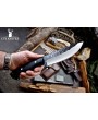 Carbon Steel Bushcraft Knife | Handmade with Leather Sheath