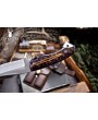 Custom Bushcraft Hunting Knife | Pine Cone Corelon Handle