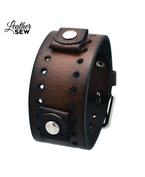 Nemesis Wide Leather Cuff Band