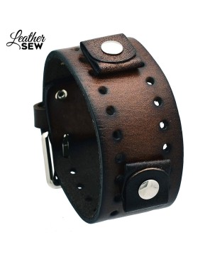 Nemesis Wide Leather Cuff Band