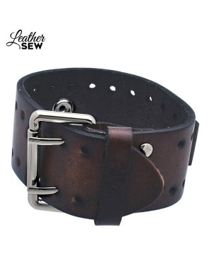 Nemesis Wide Leather Cuff Band