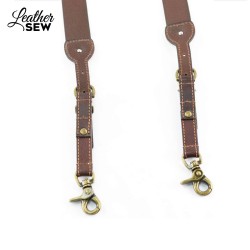 Western Style Leather Suspenders