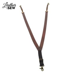 Western Style Leather Suspenders