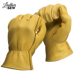 Deerskin Leather Gloves with Thinsulate Lining