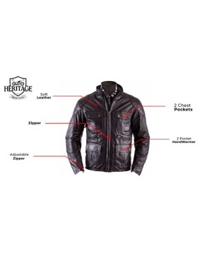 Vintage Cowhide Leather Jacket for Men | Heritage Biker Gear