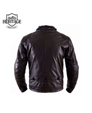 Vintage Cowhide Leather Jacket for Men | Heritage Biker Gear